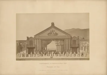 Passionsspil fra Ober-Ammergau - proscenium med kor