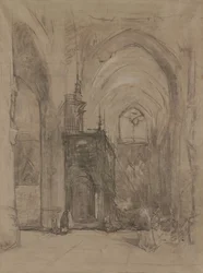 Udsigt over oxal af St. Janskerk i 