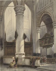 Interiør af den nye kirke i Delft
