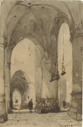 Interiør af Saint Bavo-kirken i Haarlem