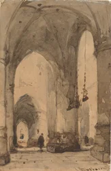 Interiør af Sint-Bavokerk i Haarlem