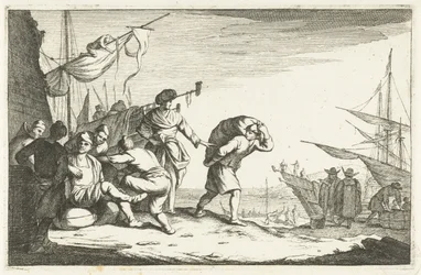 Havn med samtalende købmænd Italienske havne (serietitel) Aliqui Portus (serietitel)
