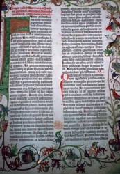 En side fra Gutenberg-bibelen, 1400-tallet