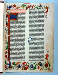 Side fra en Gutenberg-bibel, 1455
