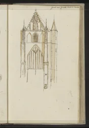 Facaden af ​​Grote Kerk i Haarlem