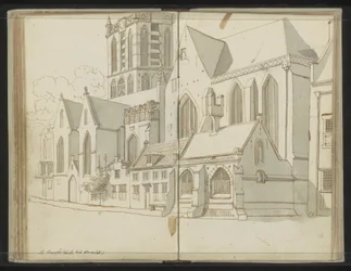 Højre facade af Jacobikerk i Utrecht