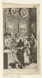 Den fingerede Djævel Bogillustration til Simon de Vries, Seven Duyvelen, der regerer og tjener Hedendaeghsche Dienstmaegden, Amsterdam, 1682