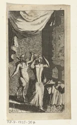 Den stolte djævel Bogillustration til Simon de Vries, Seven Duyvelen, der regerer og tjener Hedendaeghsche Dienstmaegden, Amsterdam, 1682