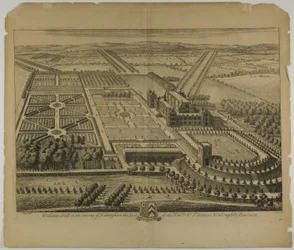 Wollaton Hall i County of Nottingham, plade 68 fra Britannia Illustrata