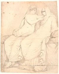 Detaille af "Det Aldobrandinske Bryllup"