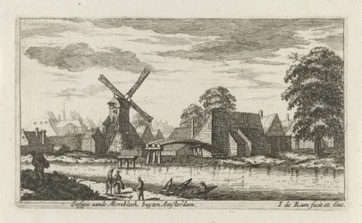 Udsigt over Morebleek uden for Amsterdam Gesigie aan de Morebleek uden for Amsterdam (titel på objekt)