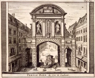 Temple Bar, London, c1700