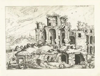 Tredje udsigt over ruinerne af Palatinerhøjen Romerske ruiner, 1561 (serietitel)