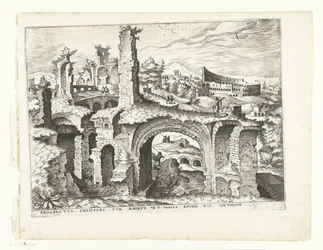 Udsigt over Colosseum Romerske ruiner, 1561 (serietitel)