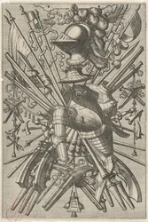 Overfladedekoration, bestående af et våbentrofæ Overfladedekorationer og friser med trofæer (serietitel)