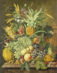 Stilleben med frugt