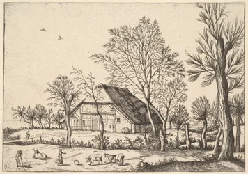 Gård, fra De små landskaber, 1559-61.
