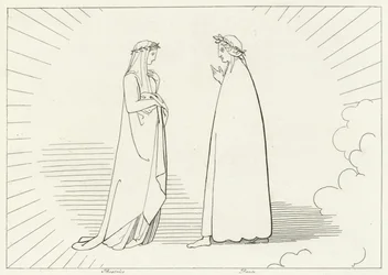 Beatrice og Dante, Paradise, Canto 7 (gravering)