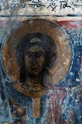 Kristus, frisk kor af Agia Paraskevi, Voutas, Kreta, Grækenland (foto)