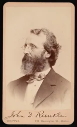 Portræt af John Daniel Runkle 1822-1902, mellem 1865 og 1873.