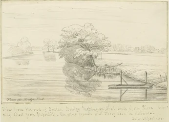 Burton-upon-Trent - Trent-floden: pen- og blæktegning, nd [1799-1854] (tegning)
