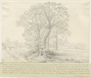 Lichfield - Udsigt over Stowe Pool: pentegning, nd [1826] (tegning)