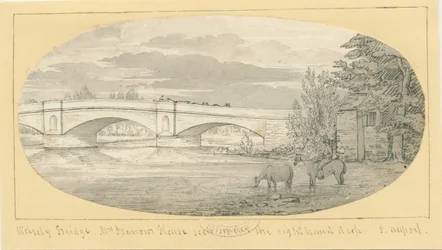 Wolseley Bridge: pen og vask tegning, nd [1799-1854] (tegning)