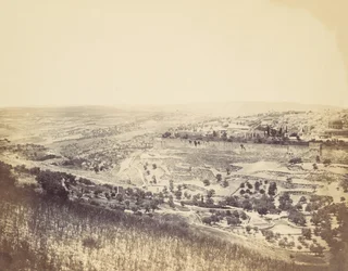 Getsemane Have og udsigt over Jerusalem, 1860