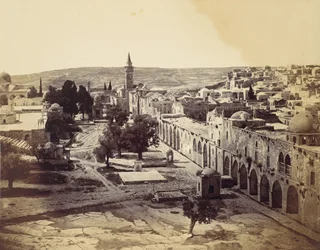 Jerusalem, domstolen i Omar-moskeen, 1857.