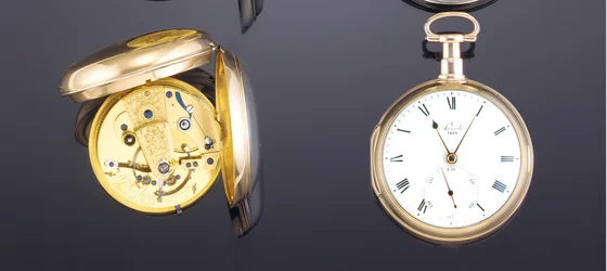 22 karat fjederlås kronometer lommeur, London, nr. 1818, 1801