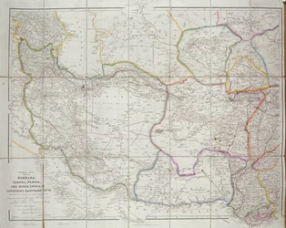 Kort over Centralasien, 1834