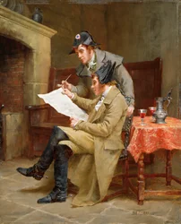 News of the Army, ca. 1900 (olie på panel)