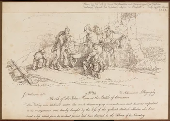 Sir John Moores død ved slaget ved La Coruña, 16. januar 1809