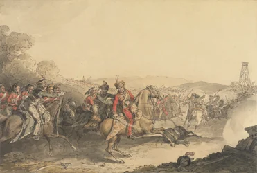 Markisen af Anglesey blev såret, mens han førte et angreb af tungt kavaleri ved afslutningen af slaget ved Waterloo