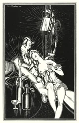 Illustration til Don Juan af Lord Byron: Men Juan var ganske "A Broth of a Boy" (litho)