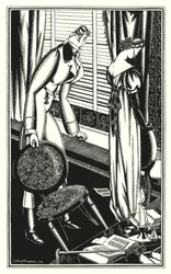 Illustration til Don Juan af Lord Byron: Don Jose og hans dame skændtes, hvorfor? (litho)