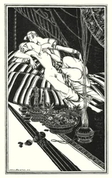 Illustration til Don Juan af Lord Byron: Haidee og Juan var ikke gift, fejlen var deres, ikke min (litho)