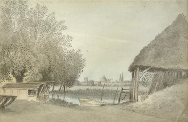 Ferry Hinksey, nær Oxford, 15. juni 1789 (akvarel over grafit, på papir)