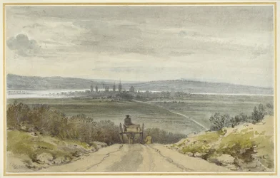 Udsigt over Oxford fra Shotover Hill i Floodtime, When the Water was Out, 10. januar 1791 (wc over blyant på papir)