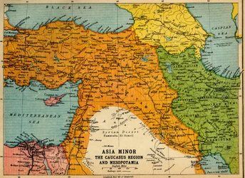 Lilleasien, Kaukasus-regionen og Mesopotamien, Første Verdenskrig, c1915, c1920.