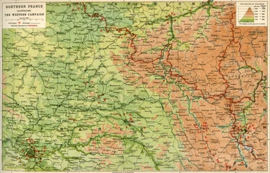 Nordfrankrig illustrerer den vestlige kampagne, 1914, c1920.