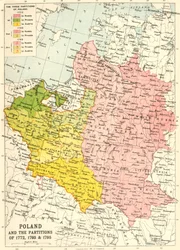 Polen og delingerne 1772, 1793 & 1795, c1920.