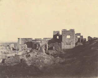 Medinet Habu. Udsigt taget fra indgangen til Palace of Ramses Méiamoun