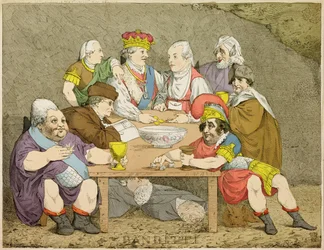Banditti, 1783 (håndfarvet gravering)