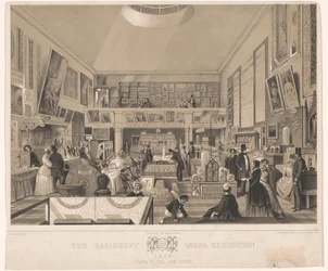 Interieur van de Law Court under de Salisbury Local Exhibition, 1852 Salisbury Local Exhibition 1852. Plade II, Law Court (titel på objekt)