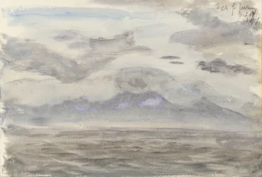 Havlandskab med overskyet himmel