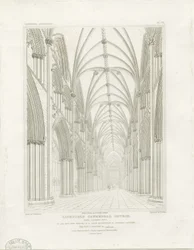 Interiør af Lichfield Cathedral - Nave: gravering, og [c 1819] (tryk)