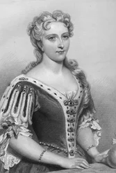 Caroline af Brandenburg-Ansbach 1683-1737, dronningekonsort af kong George II, 1851.