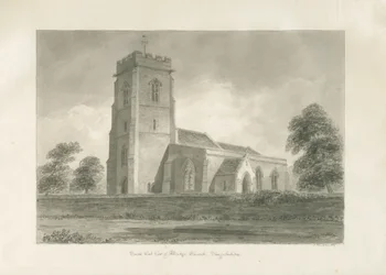 Aldridge Church: sepia tegning