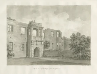 Biddulph Hall (gammel): sepia tegning